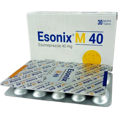 Esonix M 40 mg Mups Tablet 10's Strip image