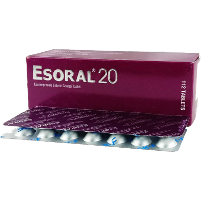 Esoral 20 mg 14's Strip Tablet image