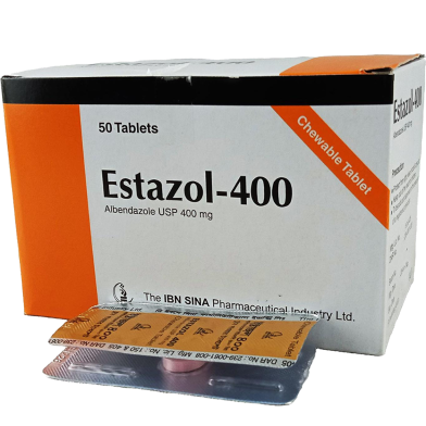Estazol 400 mg - 10's Strip Chewable Tablet image