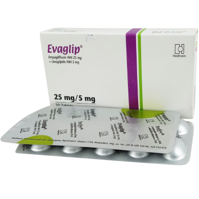 Evaglip 25mg, 5mg Tablet–10's Strip image