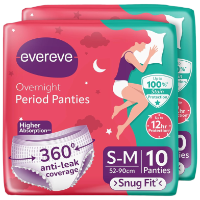 Evereve Period Panty For Girls And Women (S-M) 10 Pcs image