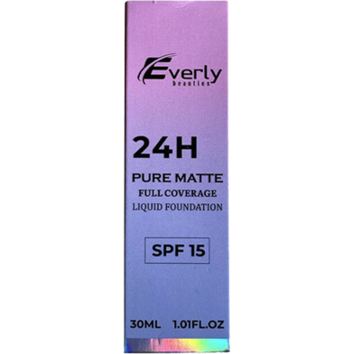 Everly 24h Pure Matte Full Coverage Liquid Foundation (Warm Nude) image