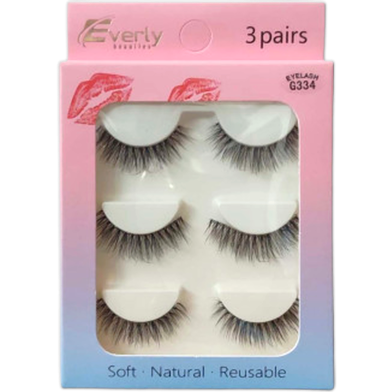 Everly Beauties 3Pair Series False Eyelash - G334 image