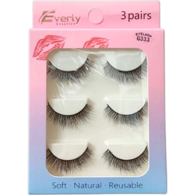Everly Beauties 3Pair Series False Eyelash - G333 image