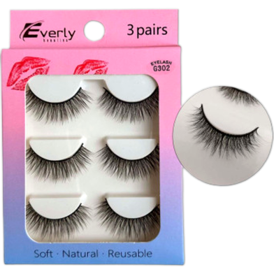 Everly Beauties 3Pair Series False Eyelash - G302 image