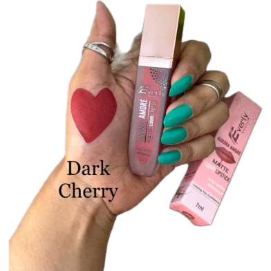 Everly Beauties Aurora Matte Liquid Lipstick - Dark Cherry image