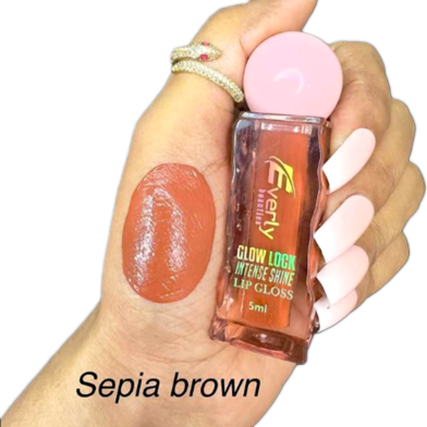 Everly Beauties Glow Lock Intense Shine Lip Gloss - Sepia Brown image