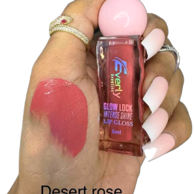 Everly Beauties Glow Lock Intense Shine Lip Gloss - Desert Rose image