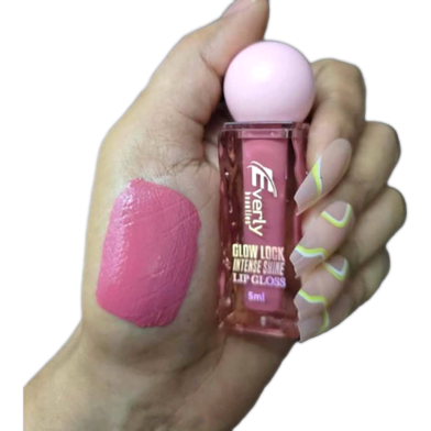 Everly Beauties Glow Lock Intense Shine Lip Gloss - Wildrose image