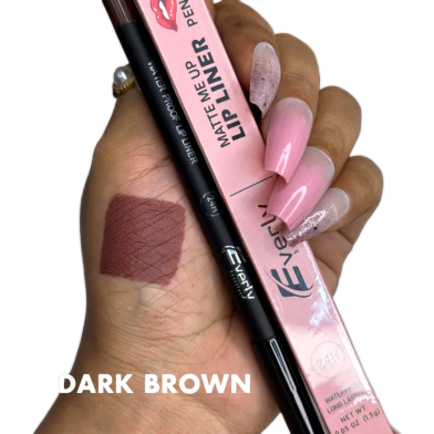 Everly Beauties Matte Makeup Waterproof Lip Liner - Dark Brown image