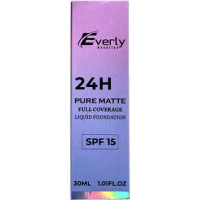 Everly Beauties Pure Matte Full Coverage Foundation - Yellow image