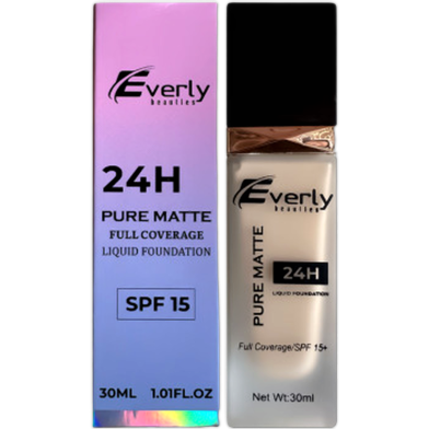Everly Beauties Pure Matte Full Coverage Foundation - Golden image