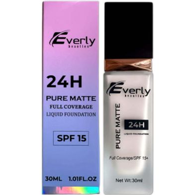 Everly Beauties Pure Matte Full Coverage Foundation - Beige image