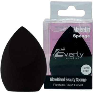 Everly Glow Blend Beauty Makeup Sponge - Black image