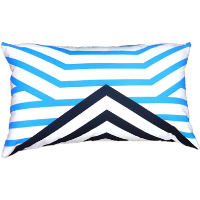 Agrey Hometex Exclusive Cushion Cover, Blue And Black 20x12 Inch image