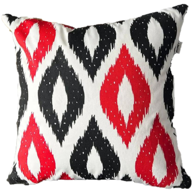 Agrey Hometex Exclusive Cushion Cover, Red And Black 16x16 Inch image