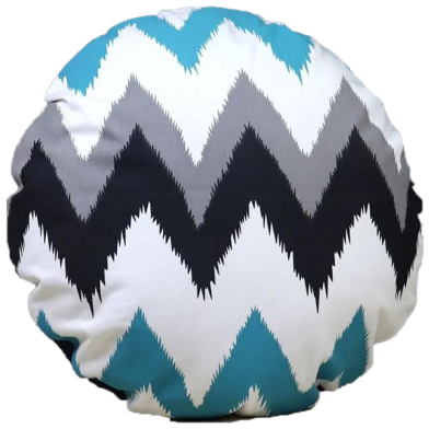 Agrey Hometex Exclusive Round Cushion Cover, Pest, Black, Ash 16x16 Inch image