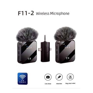 F11-2 Collar Wireless Microphone iPhone Android and Type C Supported 99 Percent Noise Cancellation Slide 4