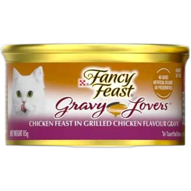 FANCY FEAST Gravy Lovers Chicken Feast in Grilled Chicken Flavour in Gravy Gourmet Cat Food 85g image