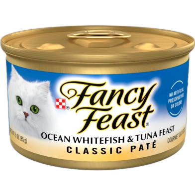 FANCY FEAST Grilled Ocean Whitefish and Tuna Feast in Gravy Gourmet Cat Food 85g image