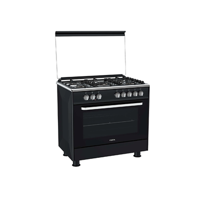 FIESTA FE96G5-SB Standing Gas Cooker 5 Burners Stainless Steel Black image