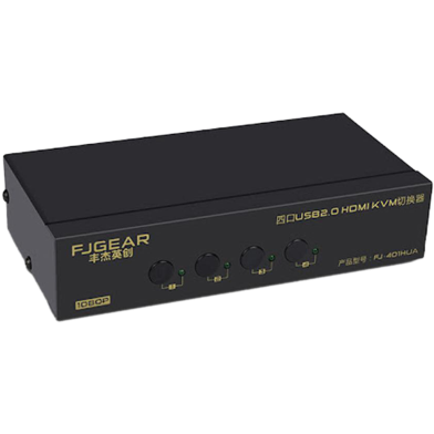 FJGear Auto KVM Switeh 4 Port FJ-401UA Auto KVM Switch 4 Port image