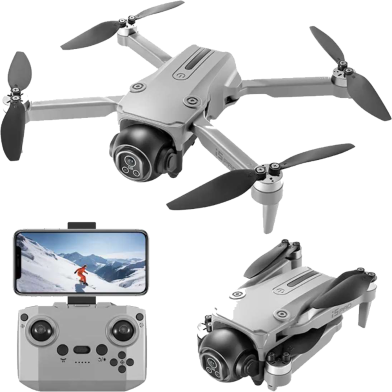 FLH I5 Pro Drone FPV WiFi Drone for One Key Landing, Optical Flow Hover Brushless Motor 2 Battery image