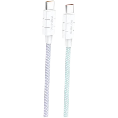 FONENG XS02 1.2M Braided 3A Type-C Cable- White image