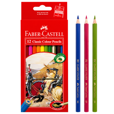 Faber Castell 12 Classic Colour Pencil Long image