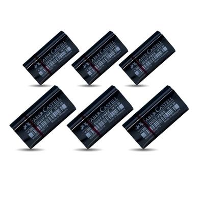 Faber Castell Dust Free Black Eraser 6 Pcs image