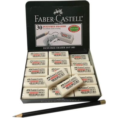 Faber Castell Dust Free Eraser 30 Pcs Box image