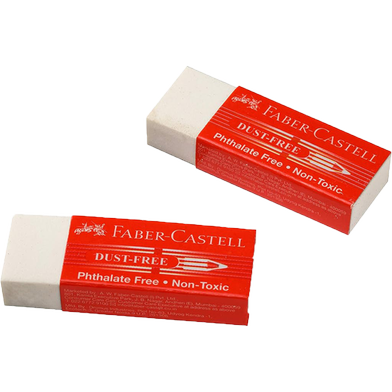 Faber Castell Dust-Free Erasers - Large Pack of 20 (White) Slide 3