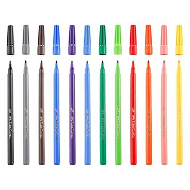 Faber Castell Fibre-Trip Colour markers Pen -(01 Pack - 12 Pcs) image
