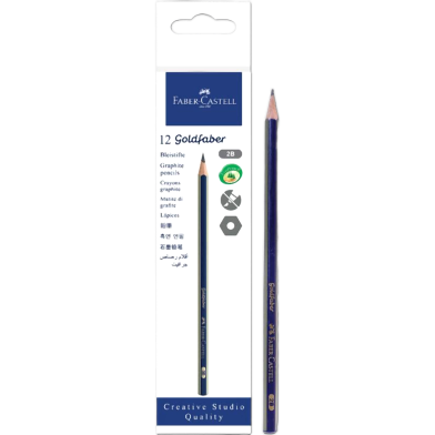 Faber Castell Gold Faber 2B Pencil - 12 Pcs image