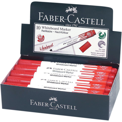 Faber Castell Refillable Whiteboard W20 Marker 10Pcs image