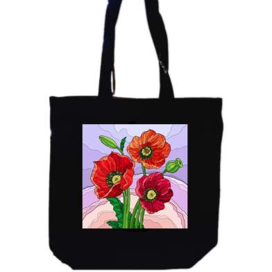Fabric Hand Tote Bag For Girls With Zipper image