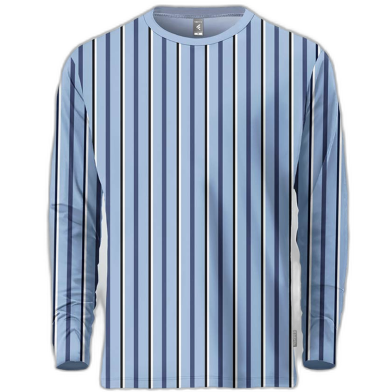 Fabrilife Mens Metro Edition Premium Full Sleeve T-shirt - Blue Liner image