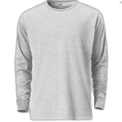 Fabrilife Mens Premium Blank Full Sleeve T-Shirt - Gray Melange image