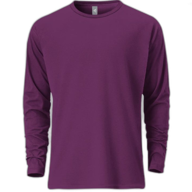 Fabrilife Mens Premium Blank Full Sleeve T-Shirt - Purple image