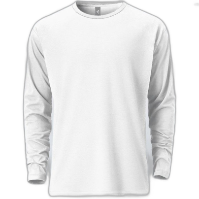Fabrilife Mens Premium Blank Full Sleeve T-Shirt - White image