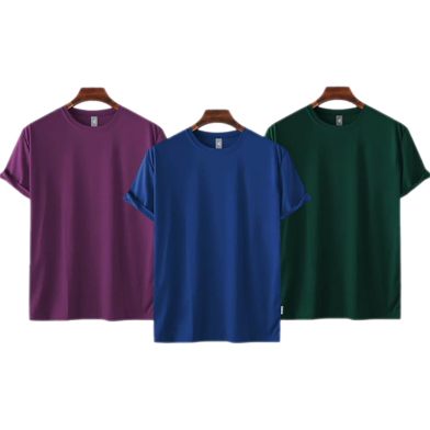 Fabrilife Mens Premium Blank T-shirt -Combo- Purple, Royal Blue, Green image
