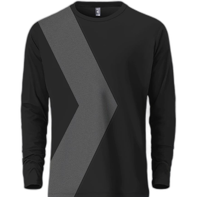 Fabrilife Mens Premium Designer Edition Full Sleeve T Shirt - Black image