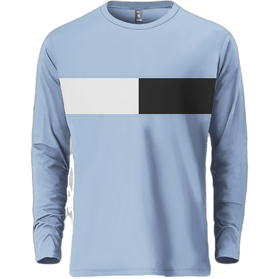 Fabrilife Mens Premium Designer Edition Full Sleeve T Shirt - Sky Blue image