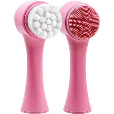 Face Manual Portable Cleaning Massage Brush Deep Cleansing Pores Skin Care Hot Double-sided Silicone Cleansing Tool (Any Color) image