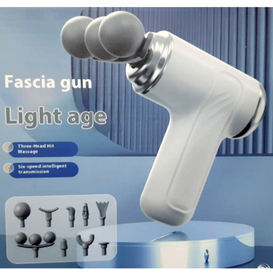 Facia Gun Pro Light Age Wireless Massage Gun 6 Speed Myofascial Therapy Device with Multiple Heads image