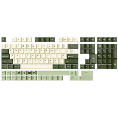 Fantech Keycaps Set PBT Dual Shot Milky Matcha Cherry Profile ACK01 image
