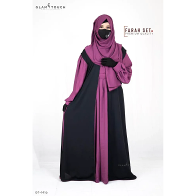 Farah Abaya Set | Light-Purple image