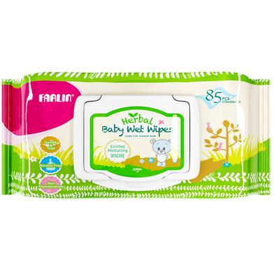 Farlin Herbal Baby Wet Wipes 85 pcs Moisturizing Gentle And Mild Non Fluorescence image