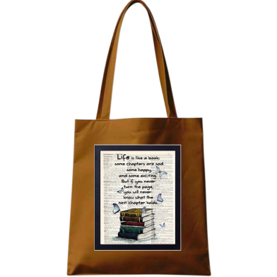 Fashionable Fabric Tote Bag With Zipper image