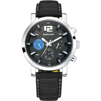 Fastrack Fast Fit Black Dial Multifunction Mens Watch image